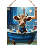 HIGHLAND CREW - DAIRY COW - In Bath Dangler Metal Signs