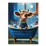 HIGHLAND CREW - DAIRY COW - In Bath Fridge Magnet Metal Signs