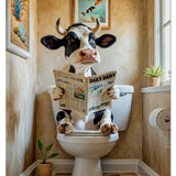HIGHLAND CREW - DAIRY COW - On Toilet Stone Metal Signs