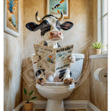 HIGHLAND CREW - DAIRY COW - On Toilet Stone Metal Signs