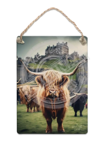HIGHLAND CREW - Edinburgh Castle Fridge Magnet Metal Signs