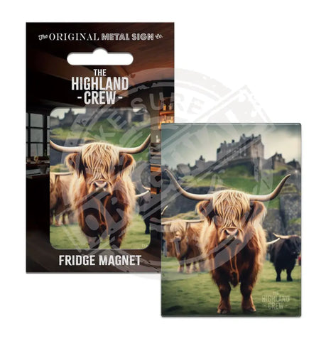HIGHLAND CREW - Edinburgh Castle Fridge Magnet Metal Signs