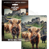 HIGHLAND CREW - Edinburgh Castle Mini Metal Sign 15cm x 20cm Metal Signs