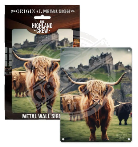 HIGHLAND CREW - Edinburgh Castle Fridge Magnet Metal Signs