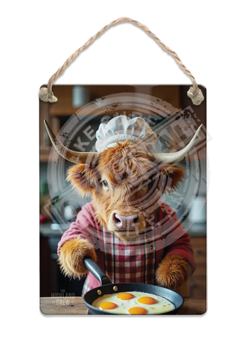 HIGHLAND CREW - Eggs Fridge Magnet Metal Signs