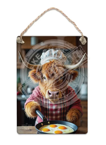 HIGHLAND CREW - Eggs Fridge Magnet Metal Signs