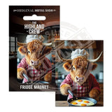 HIGHLAND CREW - Eggs Fridge Magnet Metal Signs