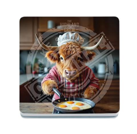 HIGHLAND CREW - Eggs Fridge Magnet Metal Signs