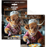 HIGHLAND CREW - Eggs Mini Metal Sign 15cm x 20cm Metal Signs