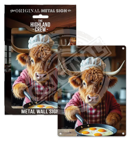 HIGHLAND CREW - Eggs Fridge Magnet Metal Signs
