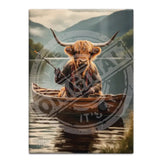 HIGHLAND CREW - Fishing Fridge Magnet Metal Signs