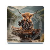 HIGHLAND CREW - Fishing Melamine Coaster Metal Signs