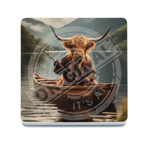 HIGHLAND CREW - Fishing Fridge Magnet Metal Signs