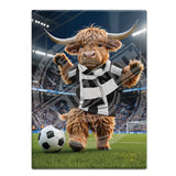HIGHLAND CREW Football Black White Scarf Fridge Magnet Metal Signs