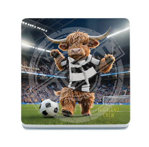 HIGHLAND CREW Football Black White Scarf Fridge Magnet Metal Signs