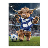 HIGHLAND CREW Football Blue White Scarf Fridge Magnet Metal Signs