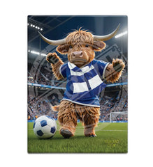 HIGHLAND CREW Football Blue White Scarf Fridge Magnet Metal Signs