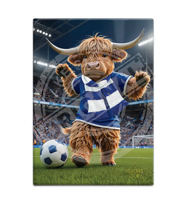 HIGHLAND CREW Football Blue White Scarf Fridge Magnet Metal Signs
