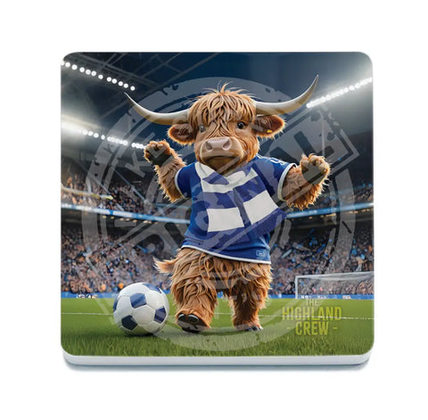 HIGHLAND CREW Football Blue White Scarf Fridge Magnet Metal Signs
