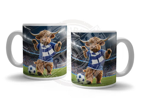 HIGHLAND CREW Football Blue White Scarf Fridge Magnet Metal Signs
