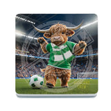 HIGHLAND CREW Football Green White Scarf Melamine Coaster Metal Signs