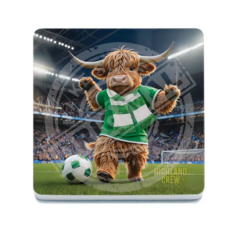 HIGHLAND CREW Football Green White Scarf Fridge Magnet Metal Signs