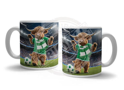 HIGHLAND CREW Football Green White Scarf Fridge Magnet Metal Signs
