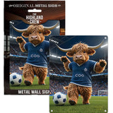 HIGHLAND CREW - Football Mini Metal Sign 15cm x 20cm Metal Signs