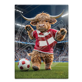 HIGHLAND CREW Football Red White Scarf Fridge Magnet Metal Signs