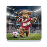 HIGHLAND CREW Football Red White Scarf Melamine Coaster Metal Signs