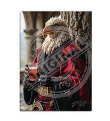 HIGHLAND CREW - Golden Eagle White Fridge Magnet Metal Signs