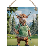 HIGHLAND CREW - Golf Dangler Metal Signs