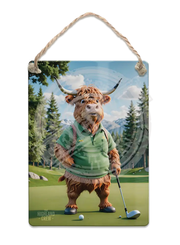HIGHLAND CREW - Golf Fridge Magnet Metal Signs