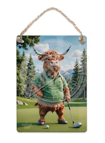 HIGHLAND CREW - Golf Fridge Magnet Metal Signs