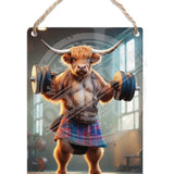 HIGHLAND CREW - In Gym Dangler Metal Signs