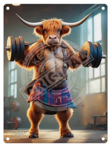 HIGHLAND CREW - In Gym Fridge Magnet Metal Signs