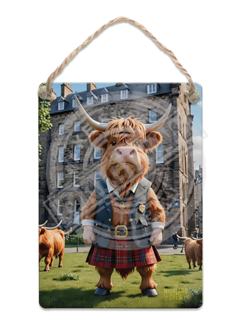 HIGHLAND CREW - Kilt Fridge Magnet Metal Signs