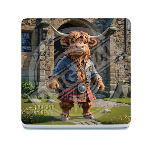 HIGHLAND CREW - Kilt Fridge Magnet Metal Signs