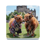 HIGHLAND CREW - Kissing At The Castle Melamine Coaster Metal Signs