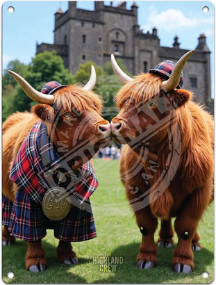 Highland Crew - Kissing At The Castle Metal Signs