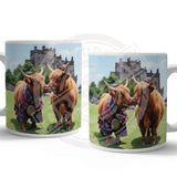HIGHLAND CREW - Kissing At The Castle Mug Metal Signs