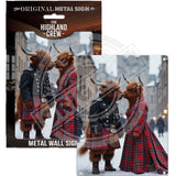 HIGHLAND CREW - Kissing Snow Mini Metal Sign 15cm x 20cm Metal Signs