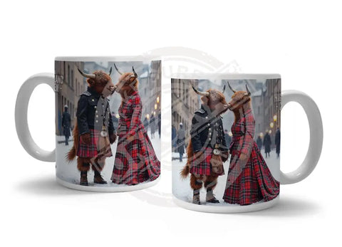 HIGHLAND CREW - Kissing Snow Fridge Magnet Metal Signs