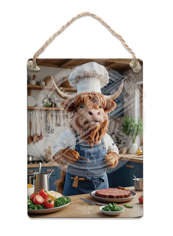 HIGHLAND CREW - Kitchen Fridge Magnet Metal Signs