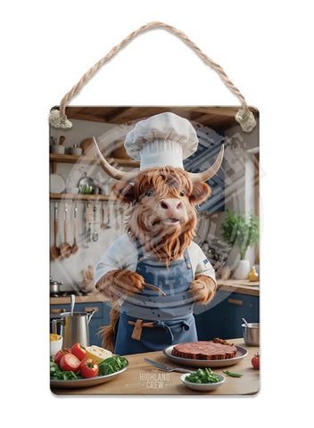 HIGHLAND CREW - Kitchen Fridge Magnet Metal Signs