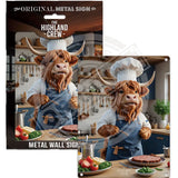 HIGHLAND CREW - Kitchen Mini Metal Sign 15cm x 20cm Metal Signs