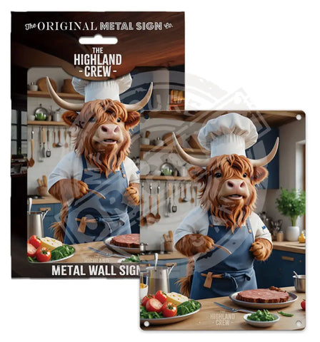 HIGHLAND CREW - Kitchen Fridge Magnet Metal Signs