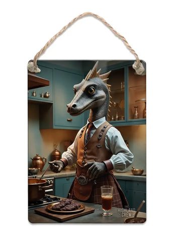 HIGHLAND CREW - LOCH NESS - Nessie Cooking Fridge Magnet Metal Signs