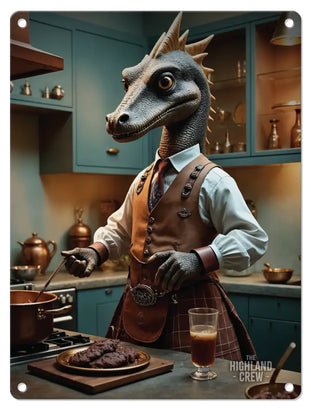 HIGHLAND CREW - LOCH NESS - Nessie Cooking Metal Signs