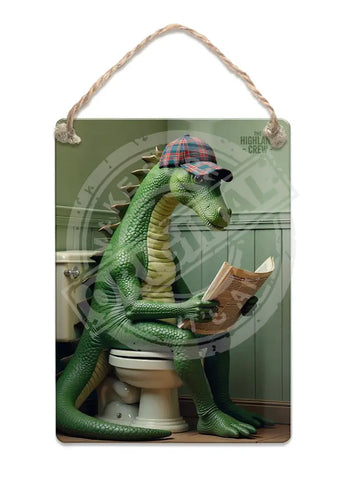 HIGHLAND CREW - LOCH NESS - Nessie Toilet Fridge Magnet Metal Signs